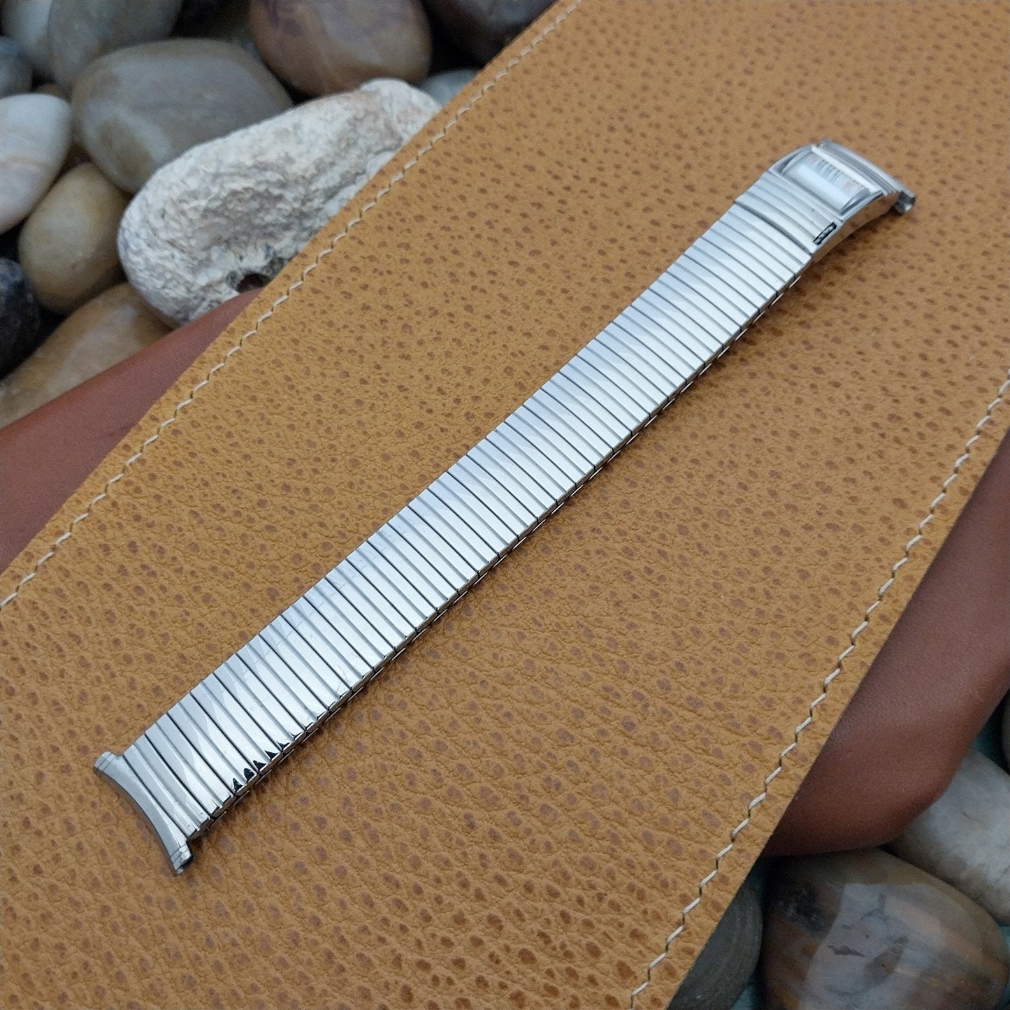 Speidel Linesman Long 1974/1975 Calendar Stainless Steel nos Vintage Watch Band