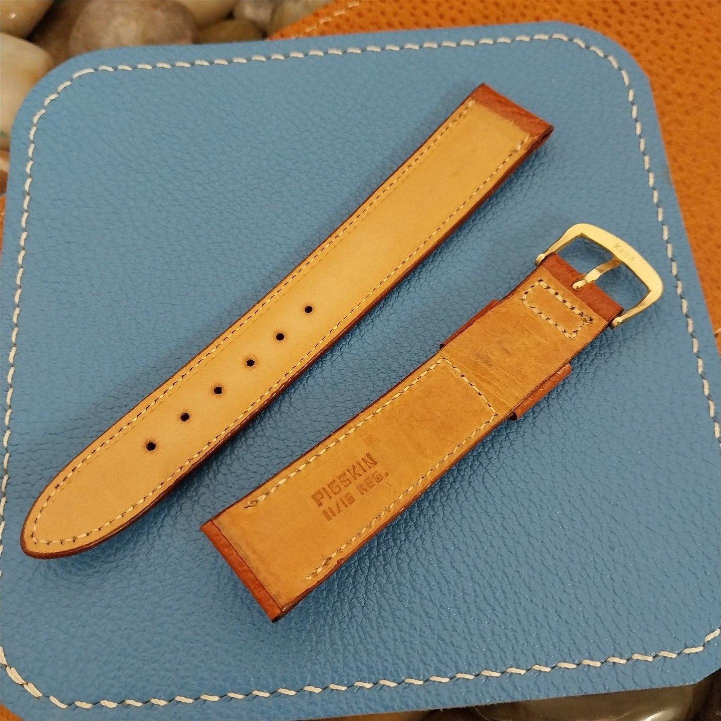 Stitched Pigskin 11/16" Kalbe Single-Keeper Classic Unused Vintage Watch Band