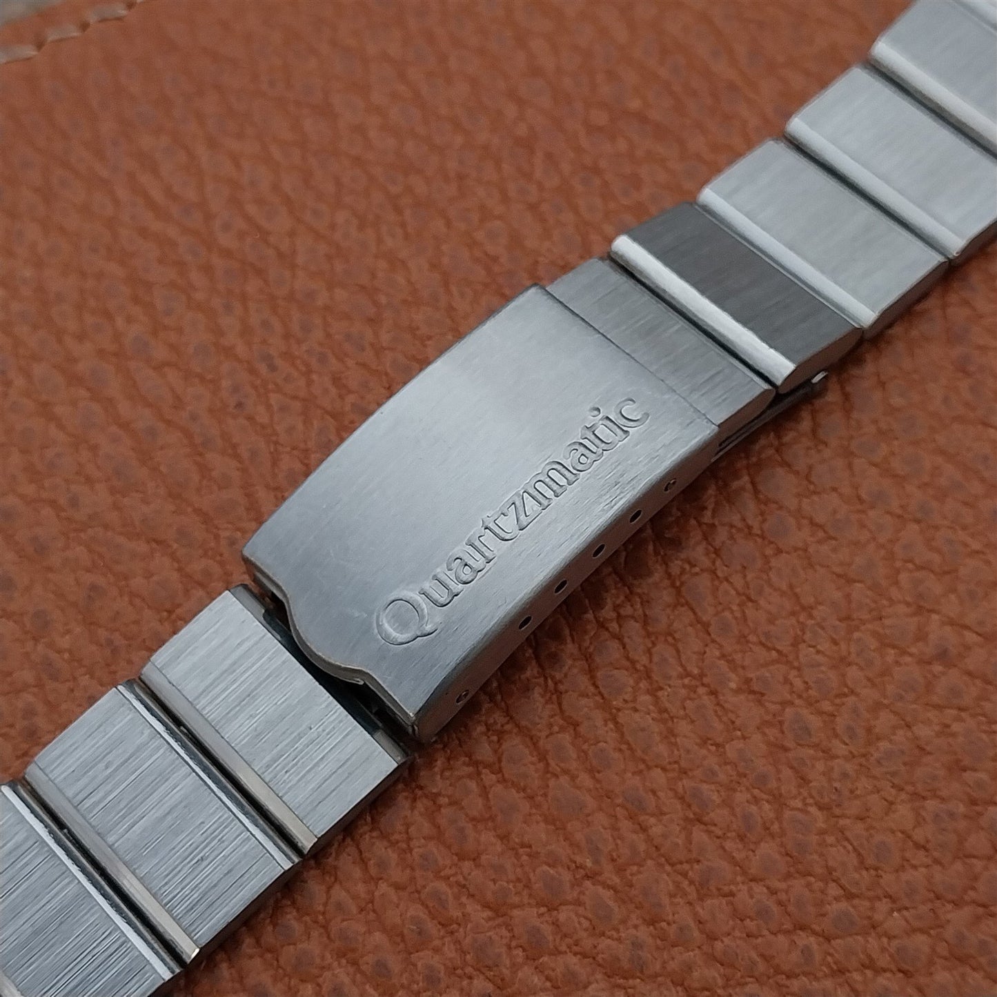 Vintage Quartzmatic LCD Stainless Steel NOS Classic 1970s Unused Watch Band