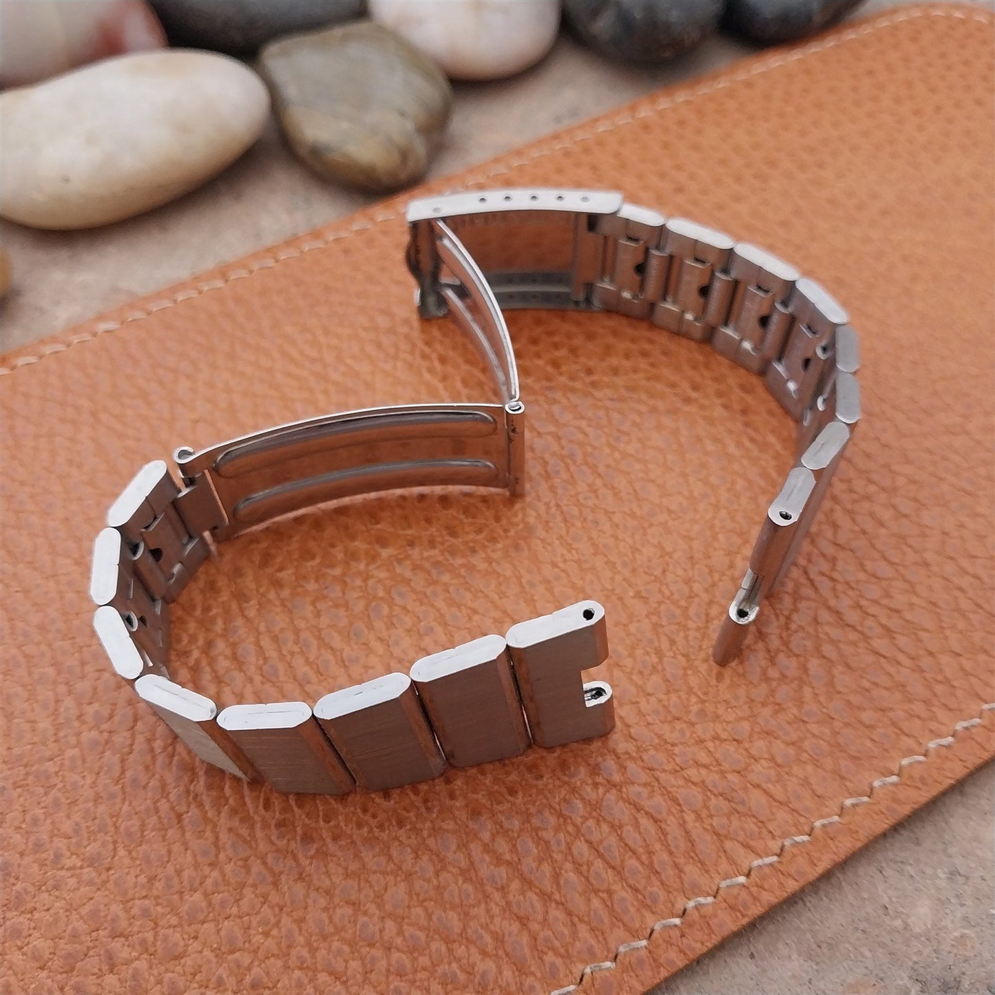 Vintage Quartzmatic LCD Stainless Steel NOS Classic 1970s Unused Watch Band