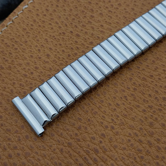 19mm 18mm 17mm 16mm Stainless Steel Toby Unused nos 1970s Vintage Watch Band
