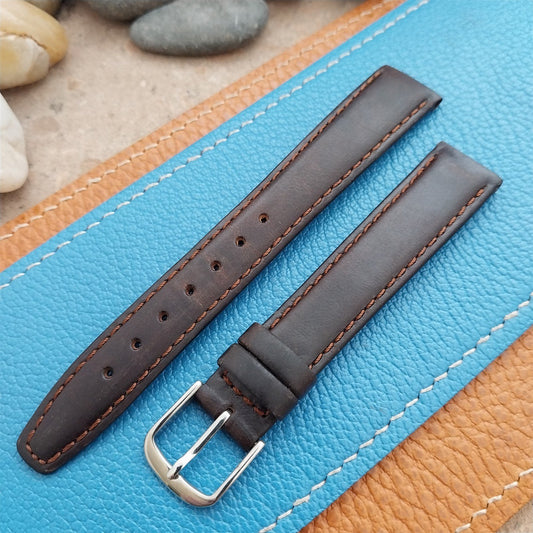 16mm 5/8" Leather Hadley Roma Tapered Leather nos Unused Vintage Watch Strap