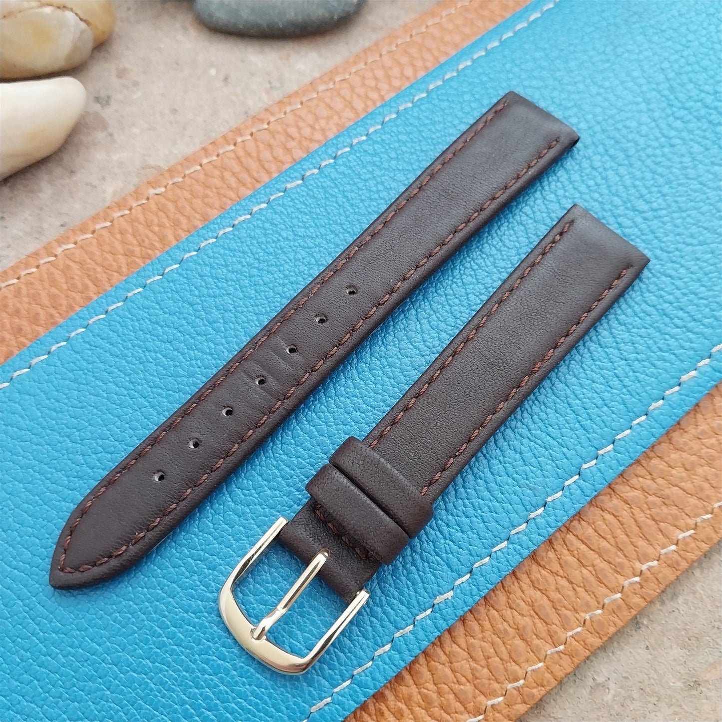 16mm Hadley Roma Tapered Leather nos Unused Watch Strap