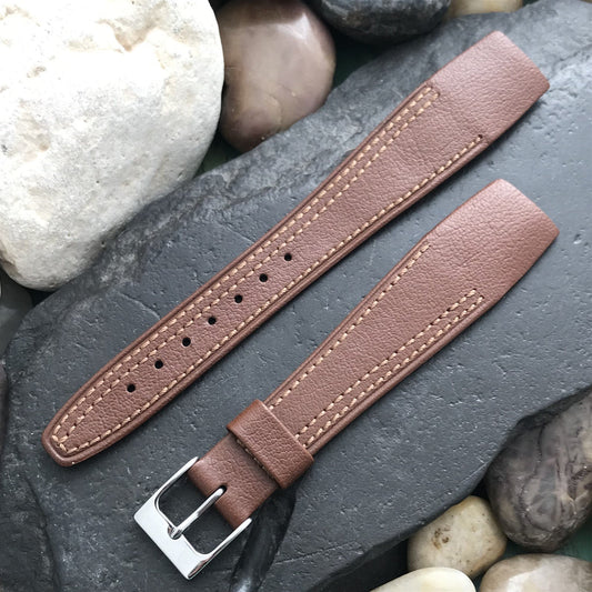 20mm Hirsch Leather Tapered Leather Wire Lug Open End Unused Vintage Watch Band