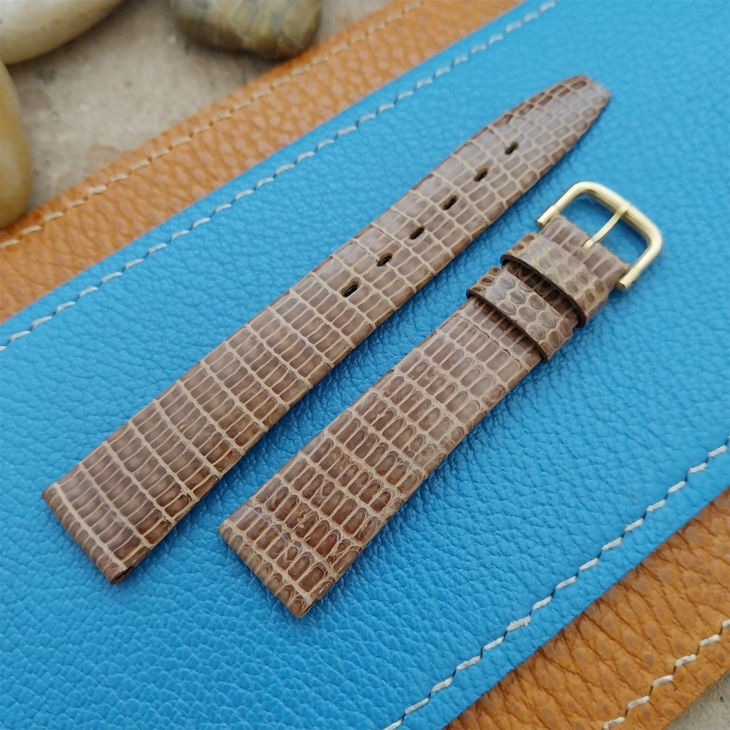 14mm 9/16" Kalbe French Lizard Tapered 14/12 nos Unused Vintage Watch Band