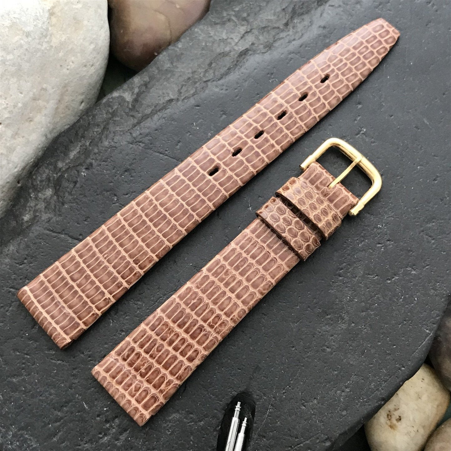 14mm 9/16" Kalbe French Lizard Tapered 14/12 nos Unused Vintage Watch Band