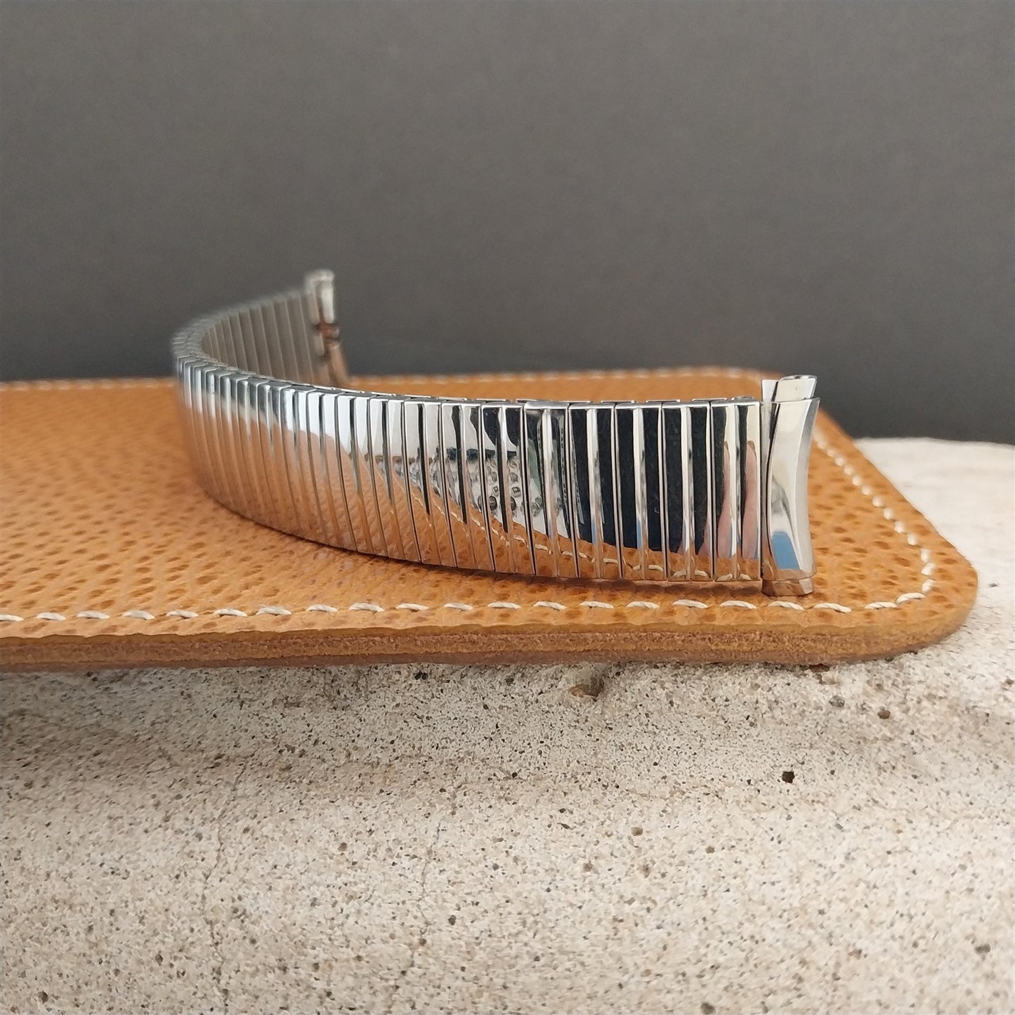 19mm 18mm Stainless Steel Speidel Linesman nos Unused 1970s Vintage Watch Band