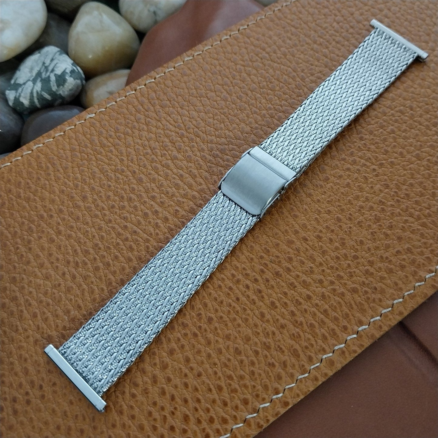 22mm 20mm Stainless Steel Mesh Kestenmade Unused 1960s-1970s Vintage Watch Band