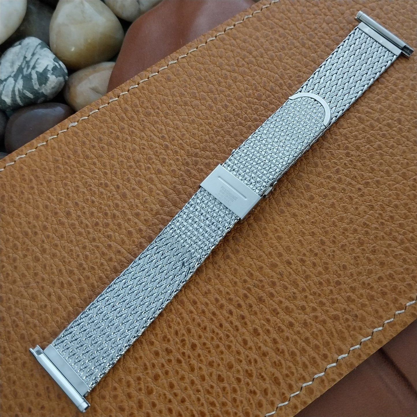 22mm 20mm Stainless Steel Mesh Kestenmade Unused 1960s-1970s Vintage Watch Band