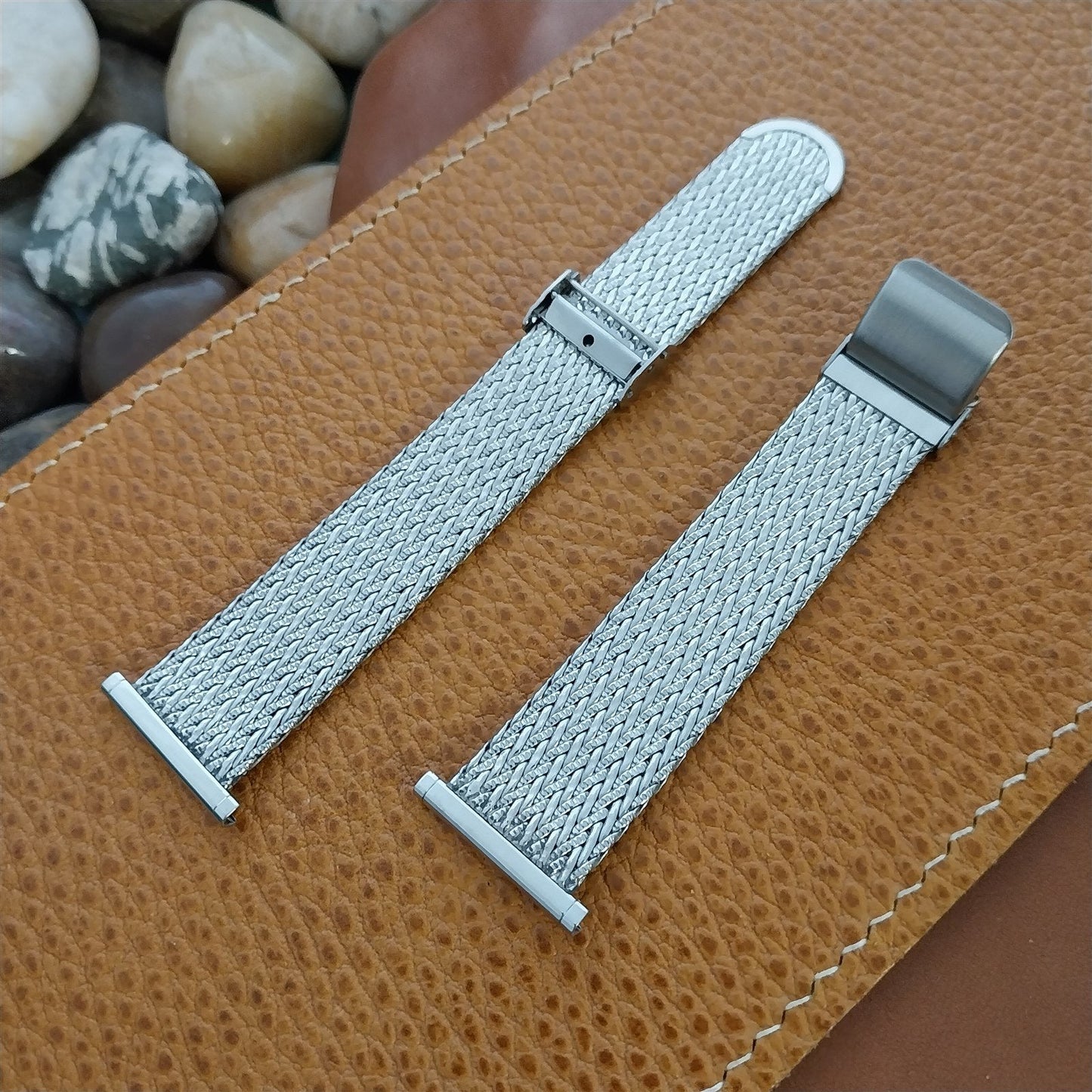 22mm 20mm Stainless Steel Mesh Kestenmade Unused 1960s-1970s Vintage Watch Band