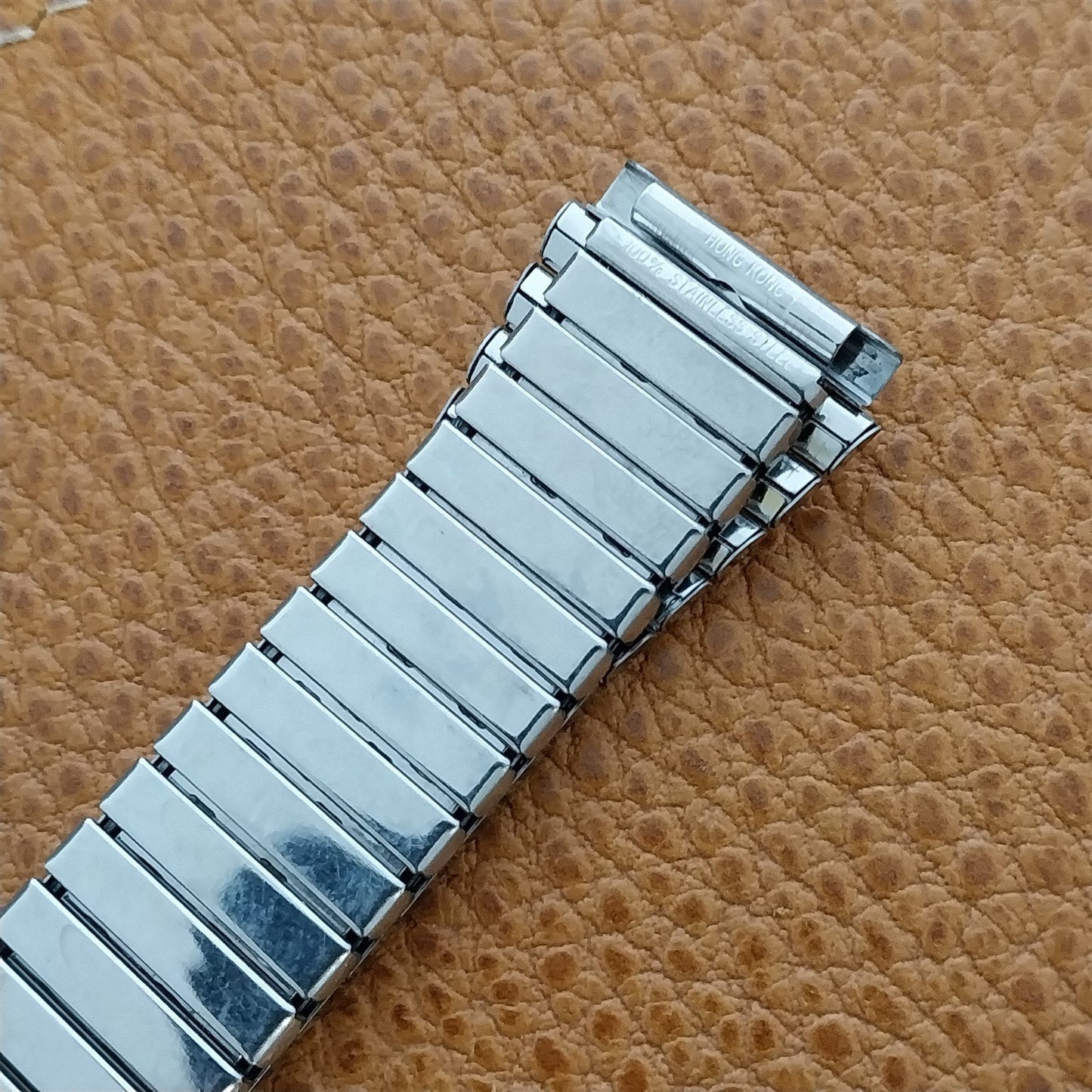 19mm Stainless Steel Stretch Expansion Flared nos Unused Vintage Watch Band