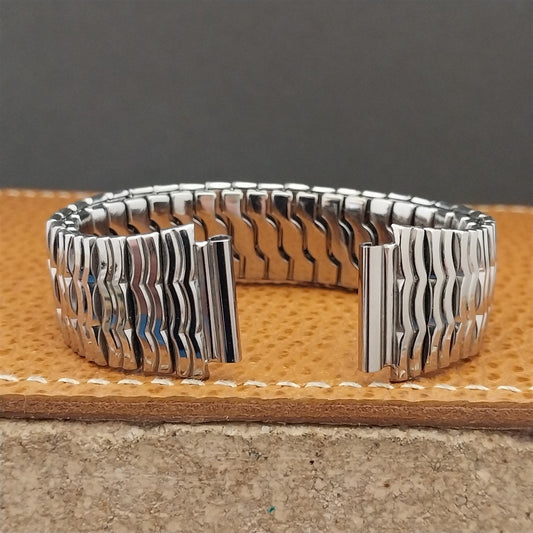 Vintage 16mm Gemex Brigand Stainless Steel Expansion Unused nos 1950s Watch Band