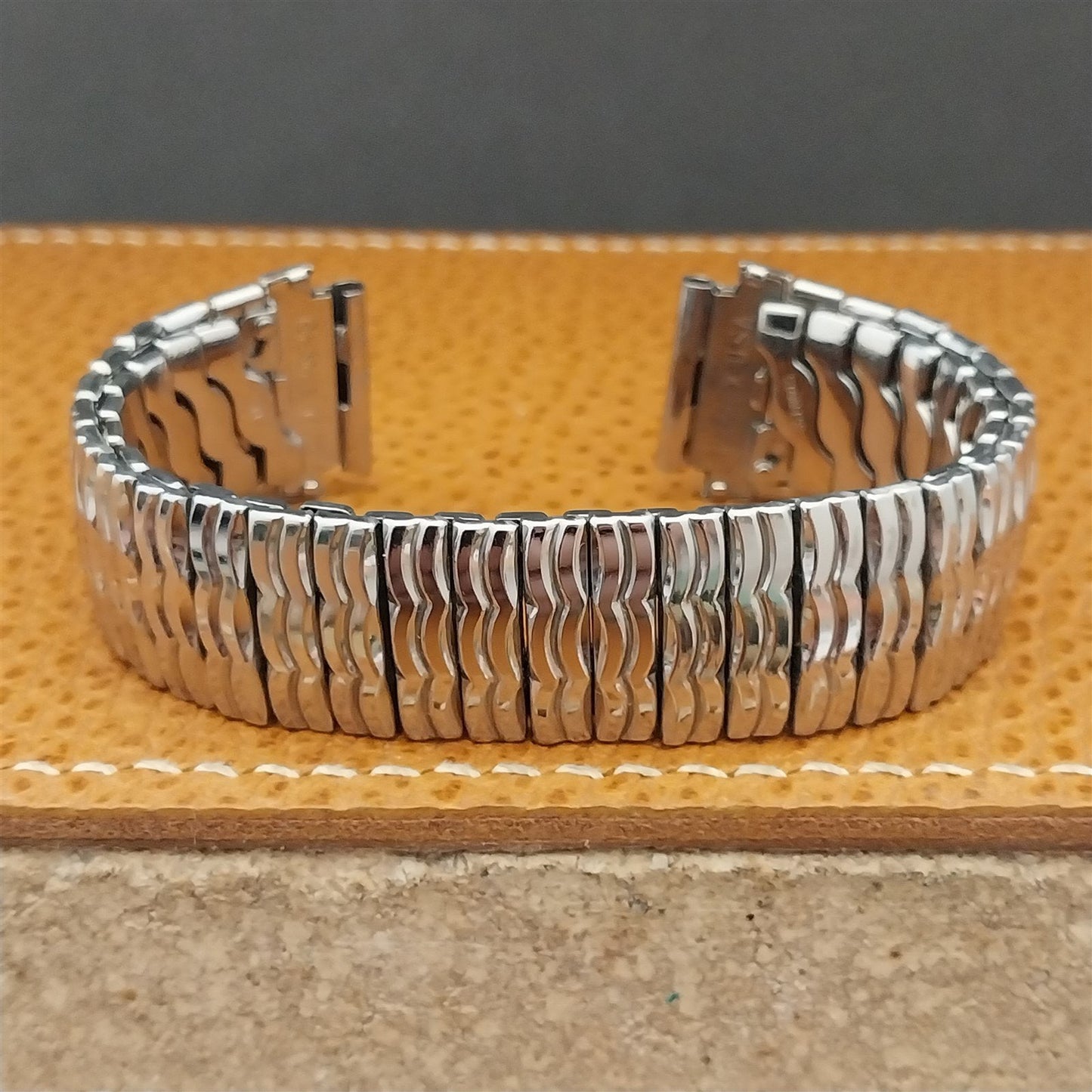 Vintage 16mm Gemex Brigand Stainless Steel Expansion Unused nos 1950s Watch Band