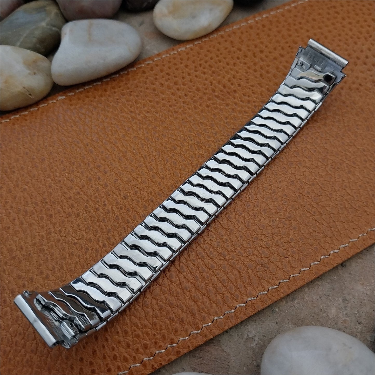 Vintage 16mm Gemex Brigand Stainless Steel Expansion Unused nos 1950s Watch Band