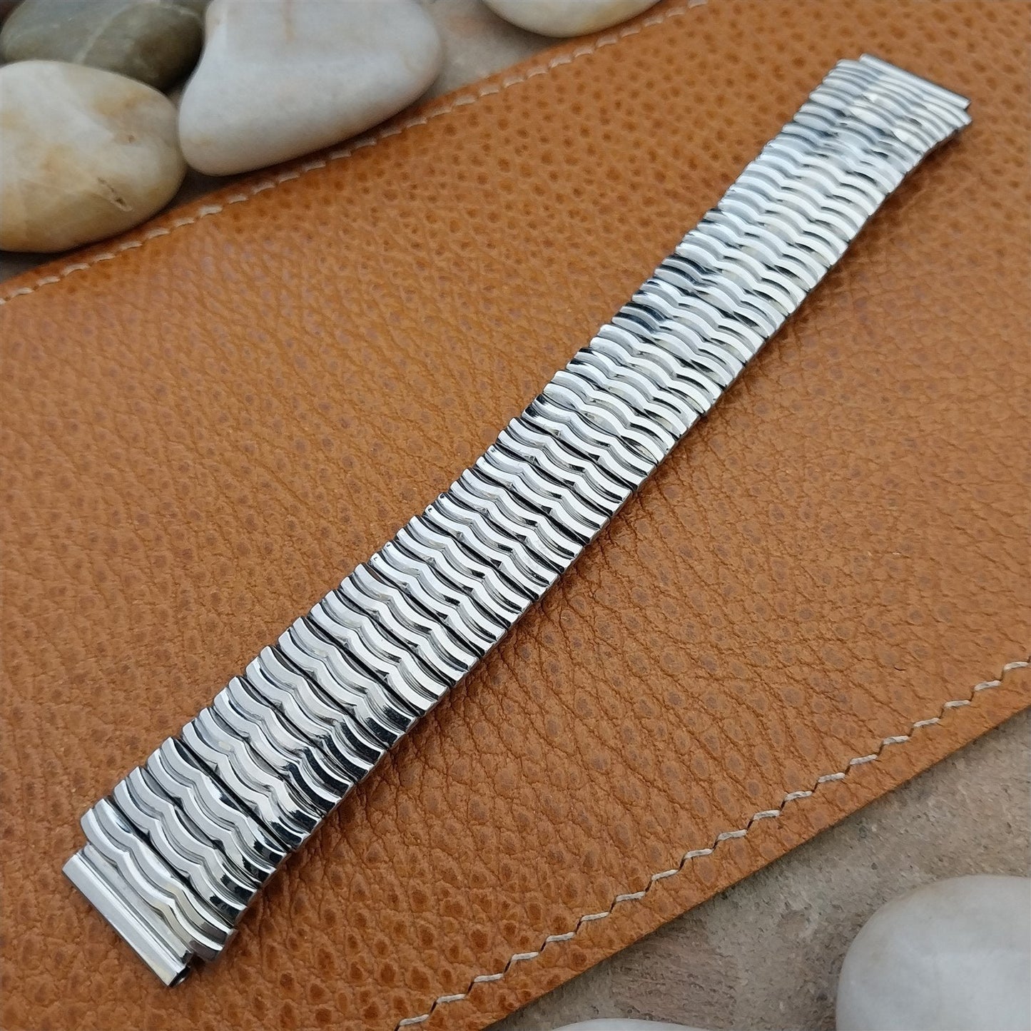 Vintage 16mm Gemex Brigand Stainless Steel Expansion Unused nos 1950s Watch Band