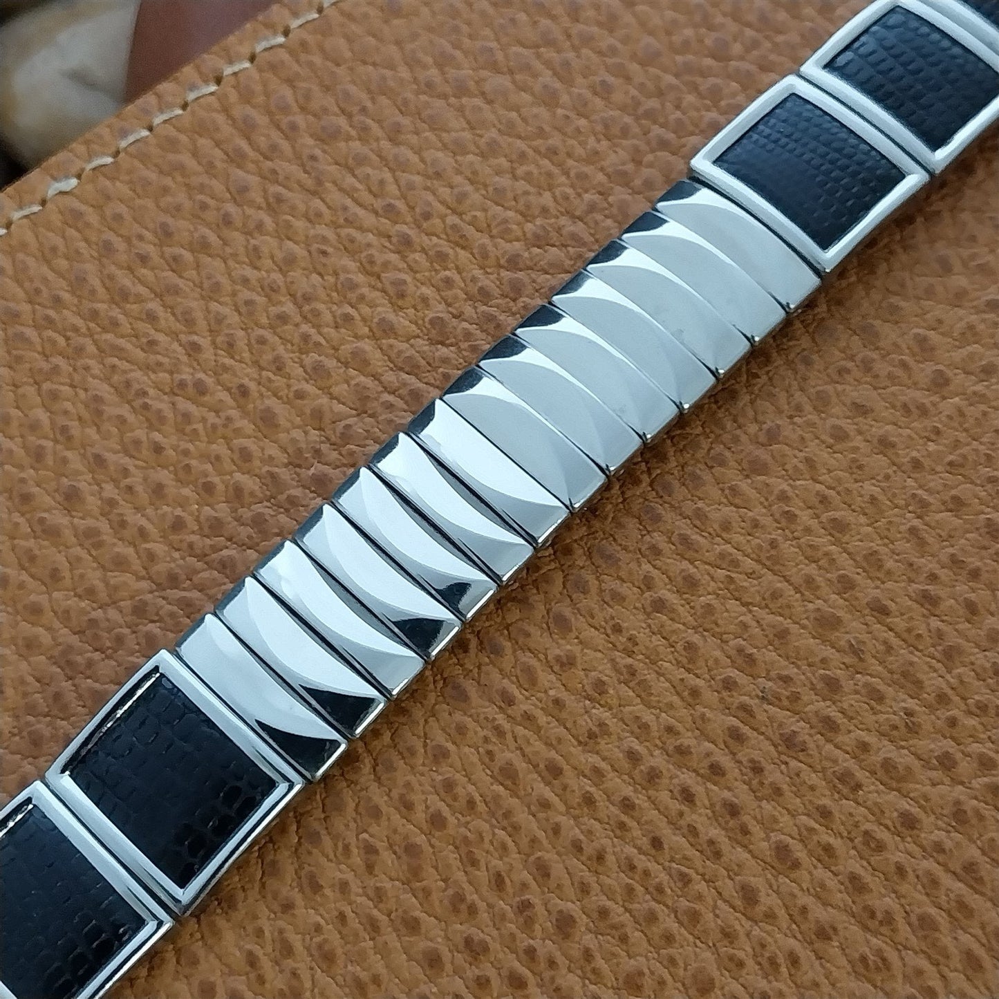 17.2mm Stainless Steel & Lizard Craftex Classic unused 1950s Vintage Watch Band