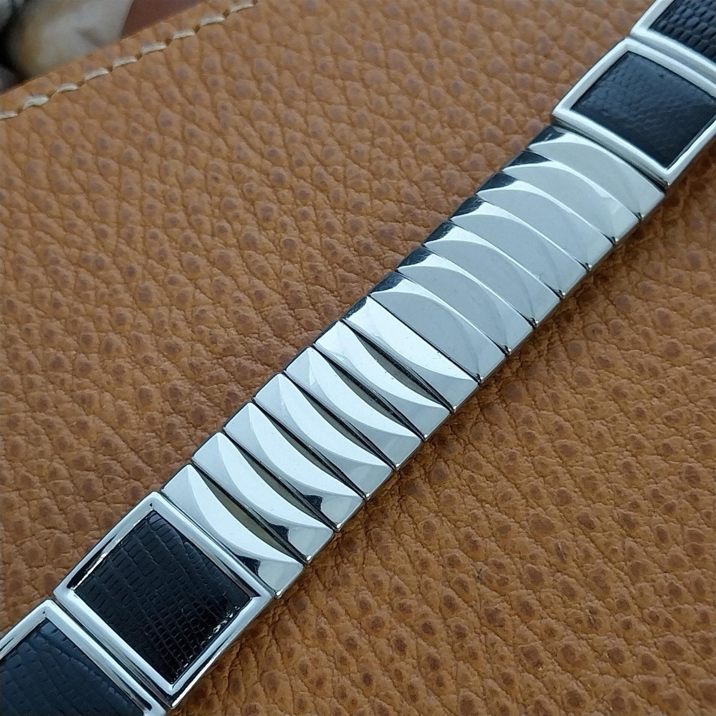 17.2mm Lizard & Stainless Steel Craftex Classic Unused 1950s Vintage Watch Band