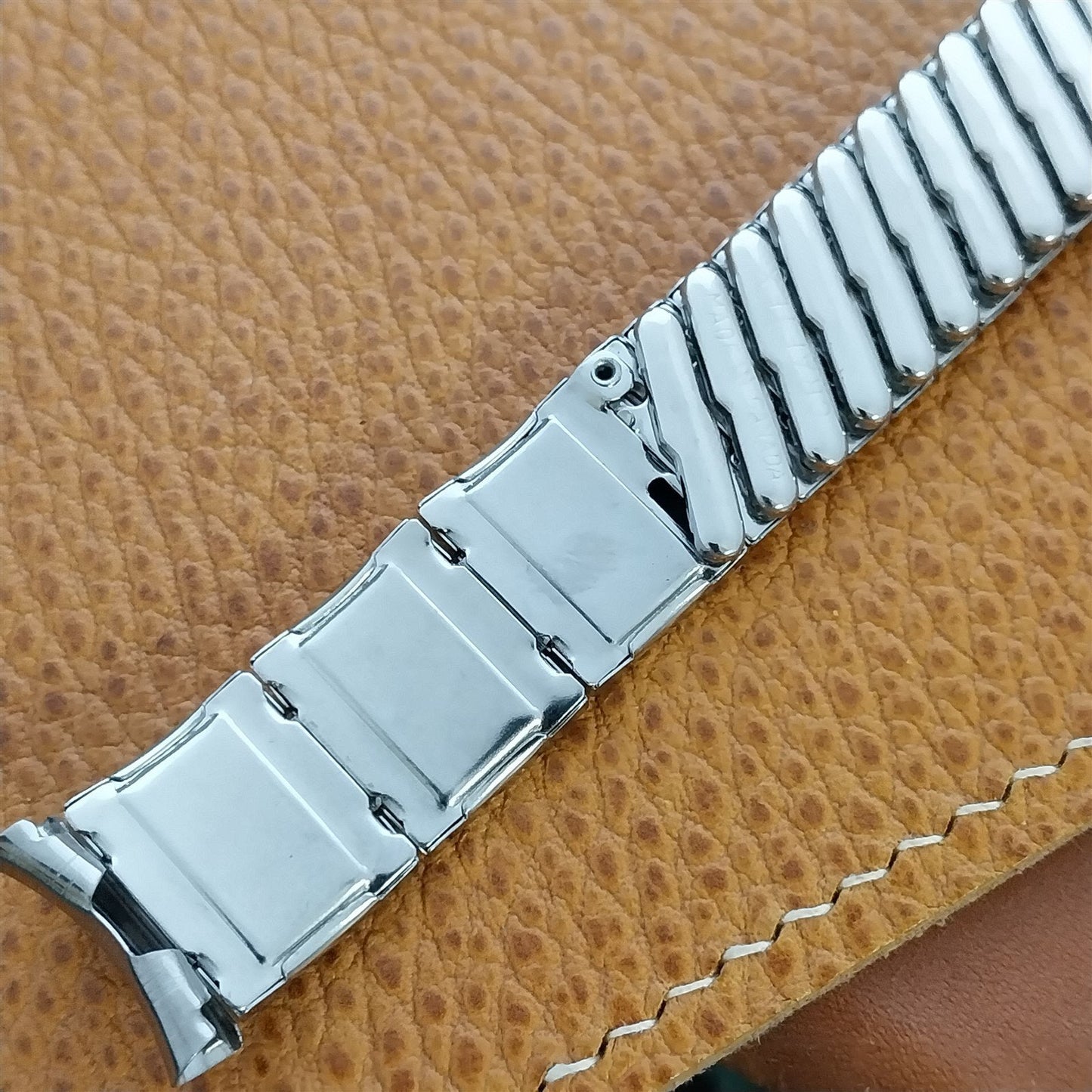 17.2mm Lizard & Stainless Steel Craftex Classic Unused 1950s Vintage Watch Band