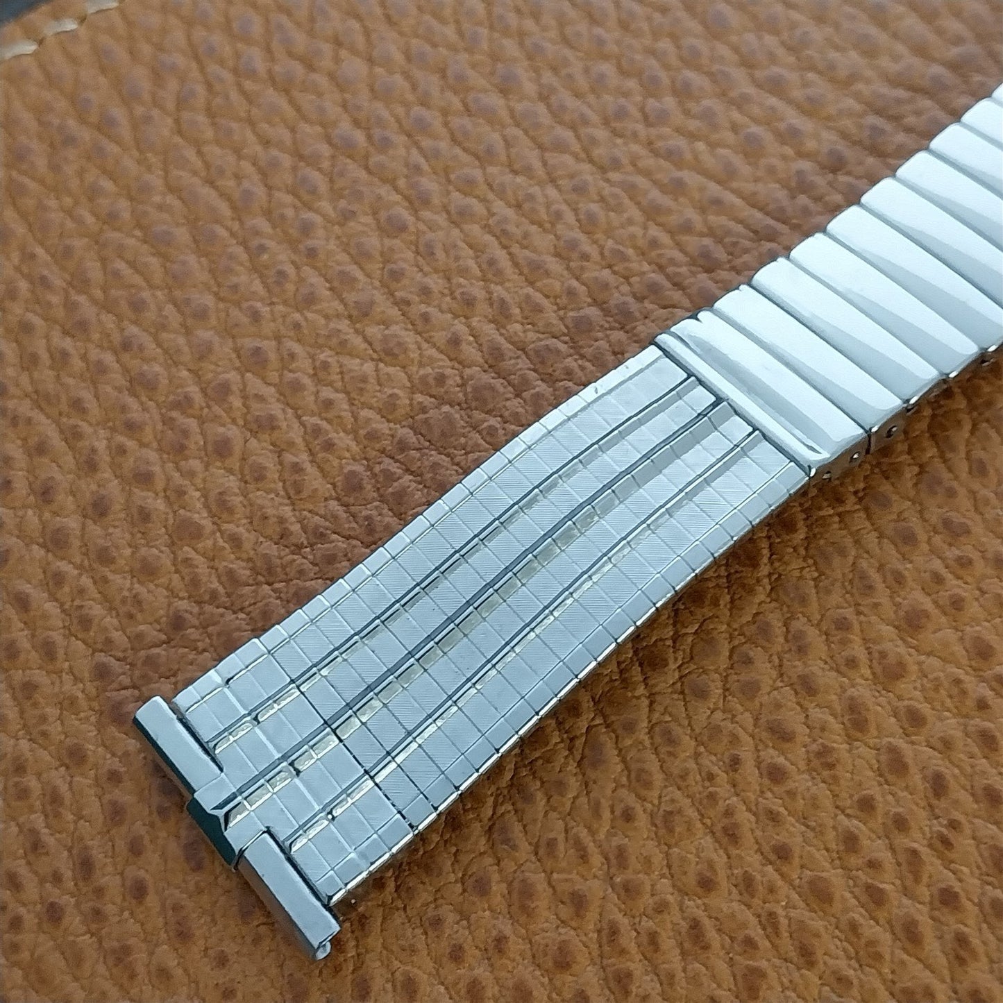 19mm Stainless Steel 1969 1970 Calendar JB Champion 1960s nos Vintage Watch Band