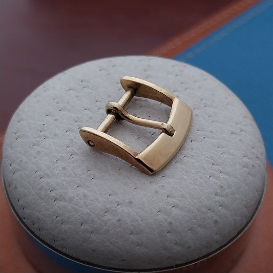 Classic 14mm Yellow Gold-Tone Unused nos Vintage Watch Strap Buckle