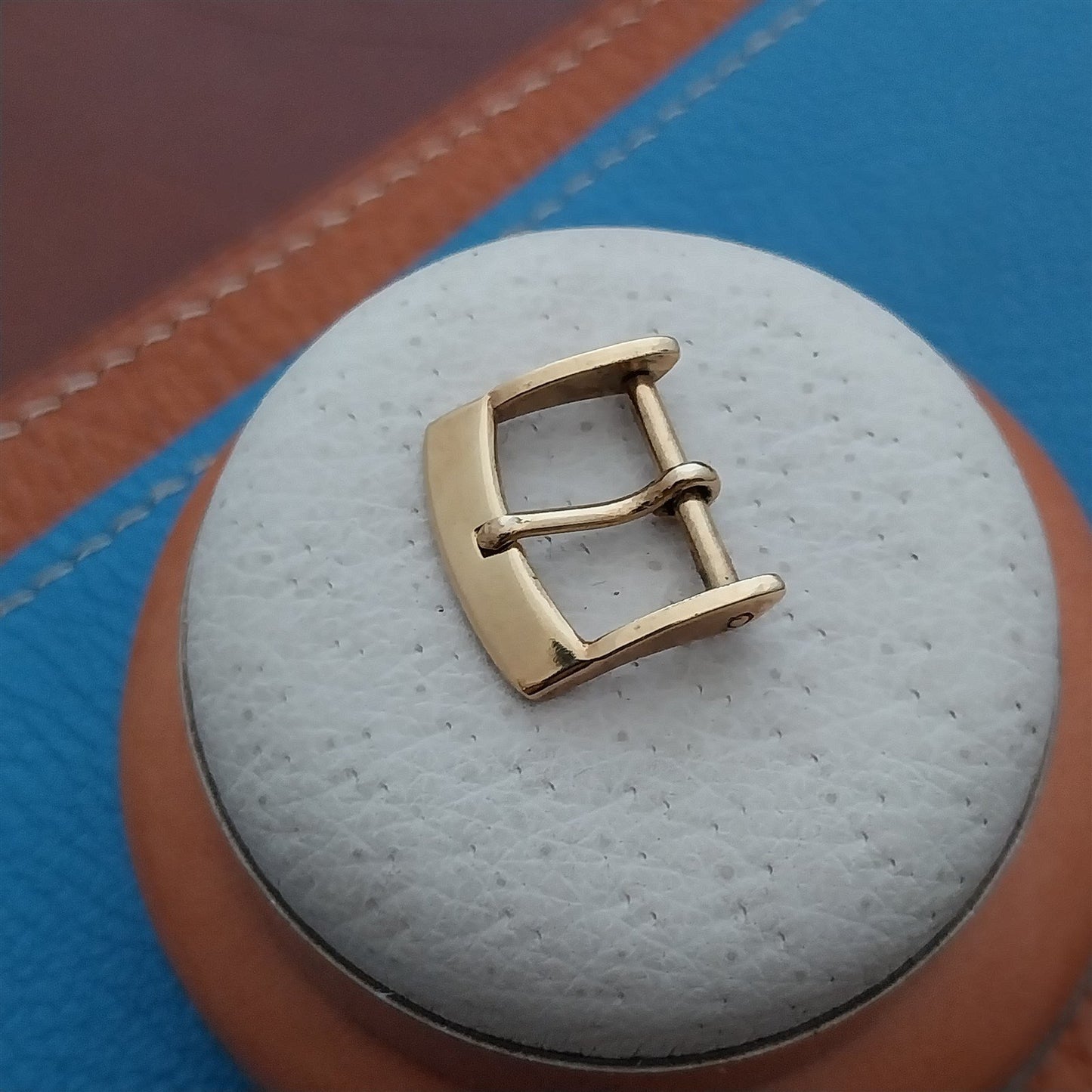 Classic 14mm Yellow Gold-Tone Unused nos Vintage Watch Strap Buckle