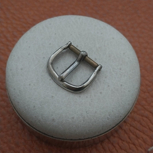 Vintage 13mm Silver-Tone Nickel-Plated nos Unused 1940s-1950s Watch Band Buckle