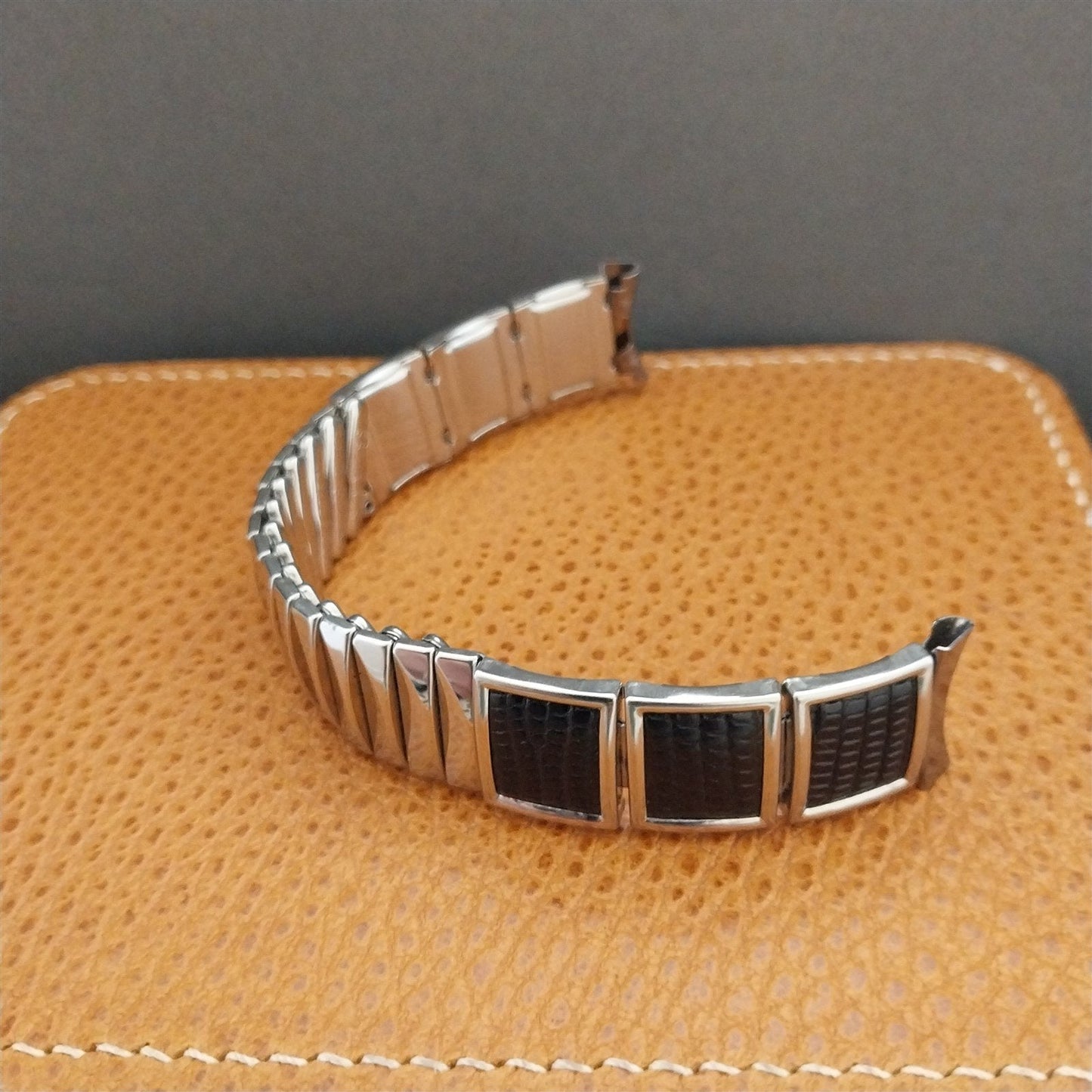 17.2mm Stainless Steel & Lizard Craftex 1950s Classic Unused Vintage Watch Band