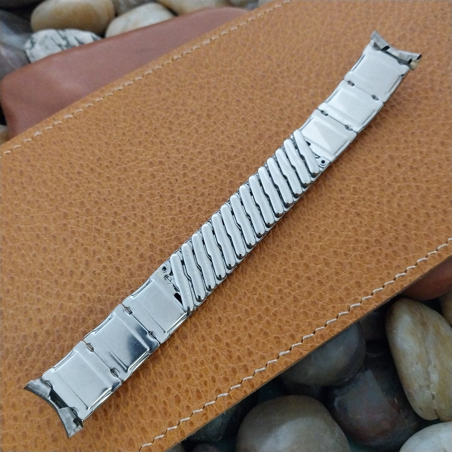 17.2mm Stainless Steel & Lizard Craftex 1950s Classic Unused Vintage Watch Band