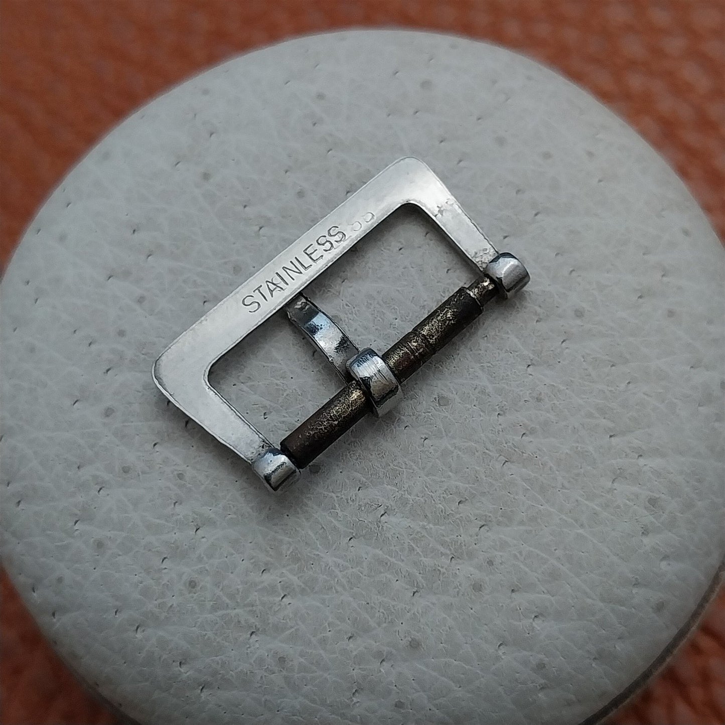 1940s 16mm Flat Stainless Steel 5/8" nos Unused Vintage Watch Strap Buckle