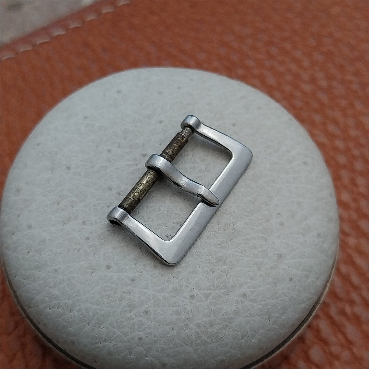 1940s 16mm Flat Stainless Steel 5/8" nos Unused Vintage Watch Strap Buckle