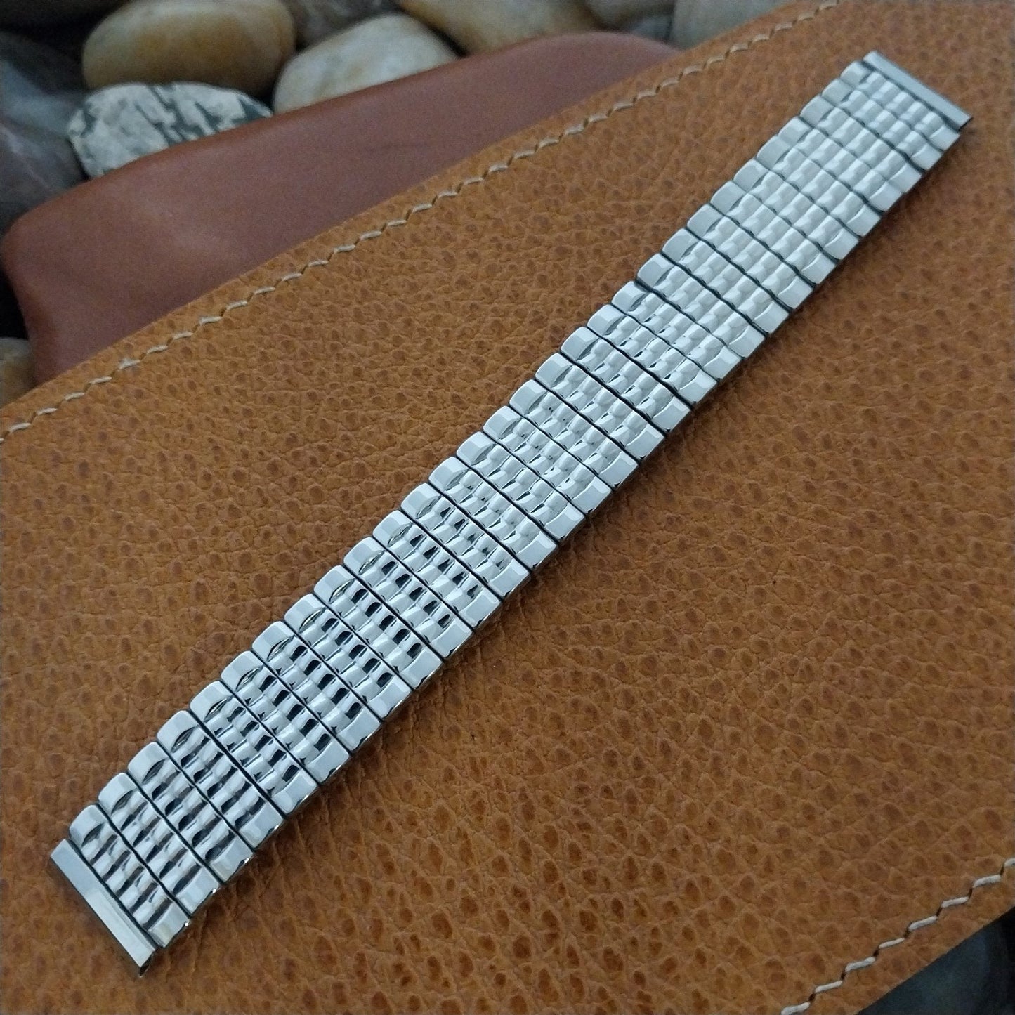 5/8" Baldwin Wide Stainless Steel Expansion Unused nos 1960s Vintage Watch Band