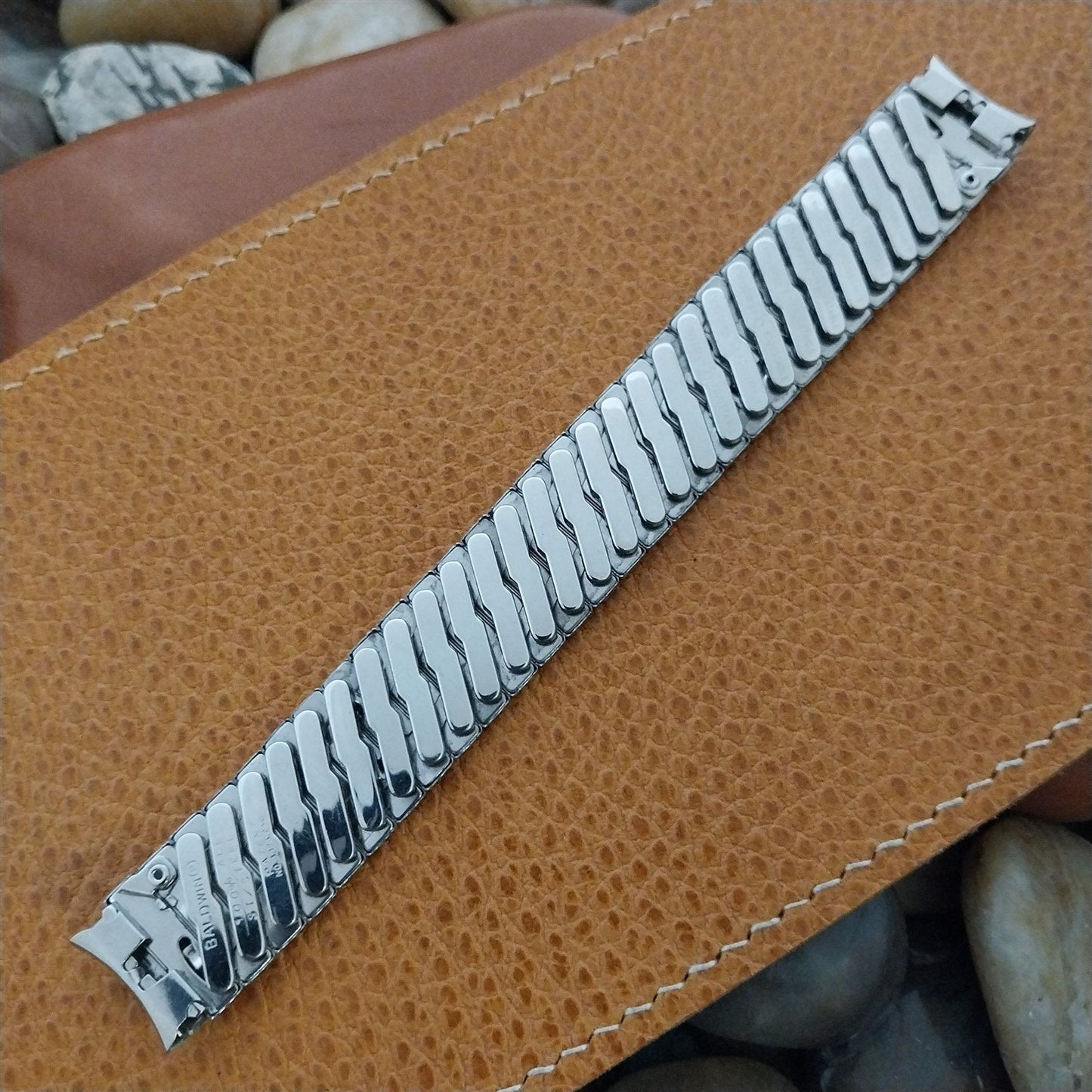 5/8" Baldwin Wide Stainless Steel Expansion Unused nos 1960s Vintage Watch Band