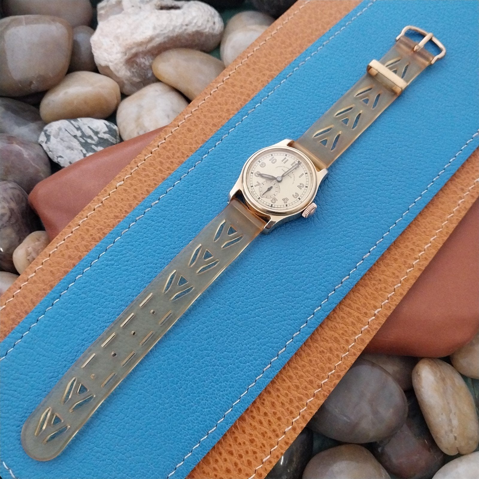 5/8" 1940s Clear KoroSeal Tropical Singapore Strap Unused nos Vintage Watch Band