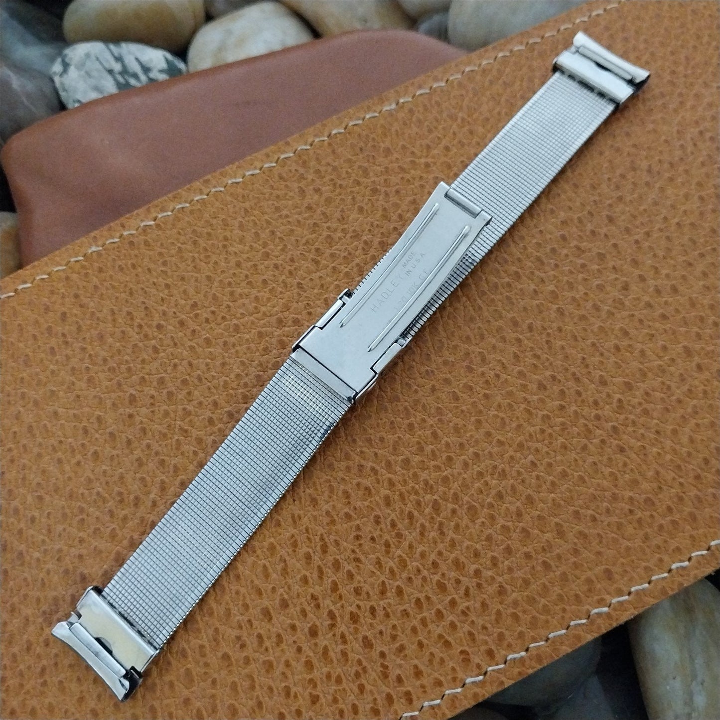 17.2mm 10K White Gold-Filled Elgin Hadley Newport 50s Unused Vintage Watch Band