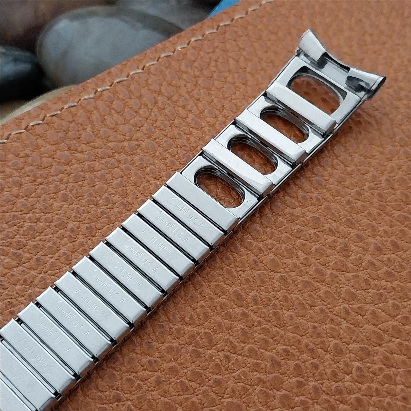 Speidel MACH 1 Jaws! Alsta Nautoscaph Stainless Unused 1970 Vintage Watch Band