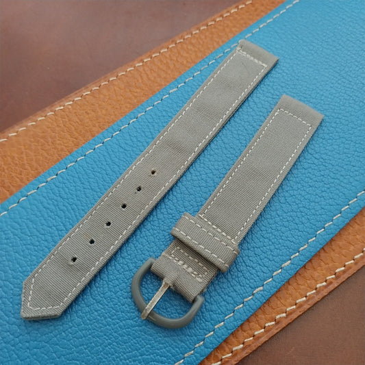 5/8" Gray Poplin Canvas Military-Type nos Unused 1940s Vintage Watch Band