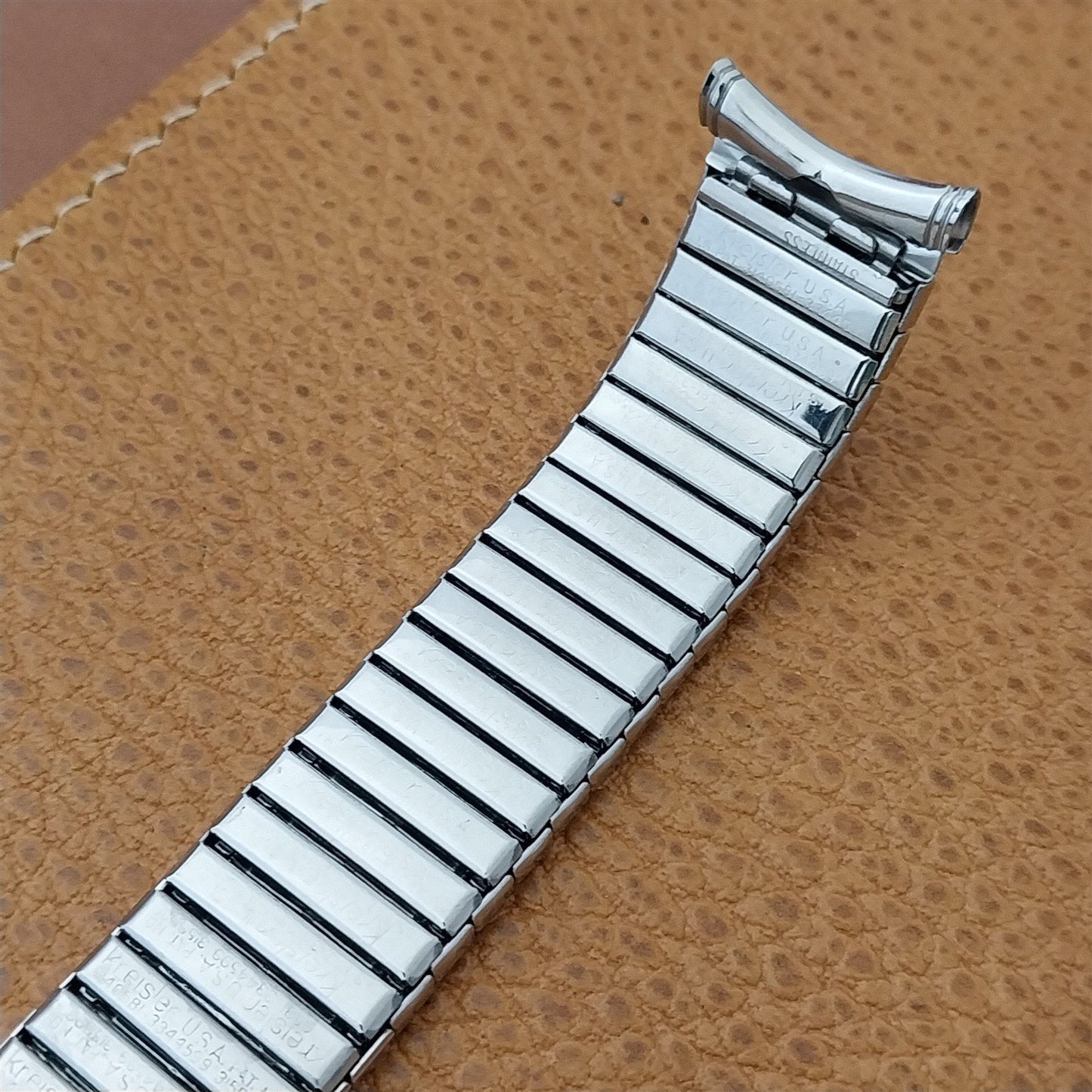 19mm Long Kreisler Dura-Flex Stretch Stainless Steel Unused Vintage Watch Band