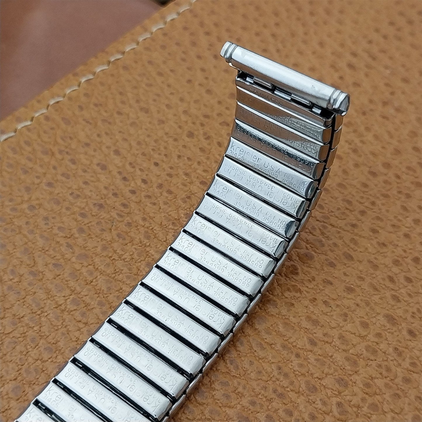 Long Kreisler 19mm Stainless Steel DuraFlex unused 1960s Vintage Watch Band