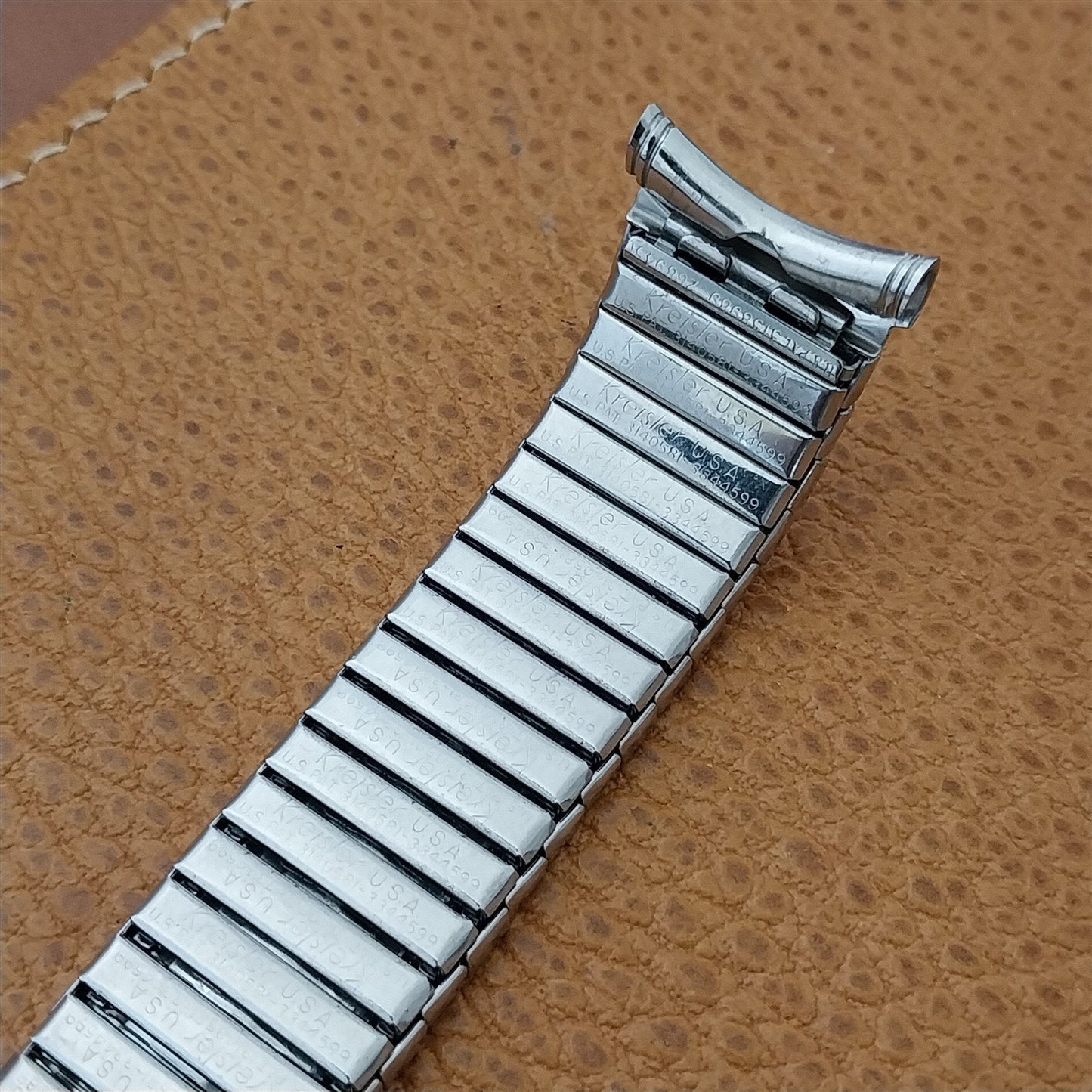 1960s Kreisler USA Stainless Steel Expansion Long 19mm nos Vintage Watch Band