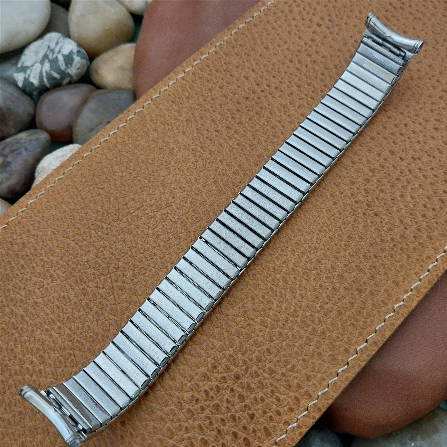 1960s Kreisler USA Stainless Steel Expansion Long 19mm nos Vintage Watch Band