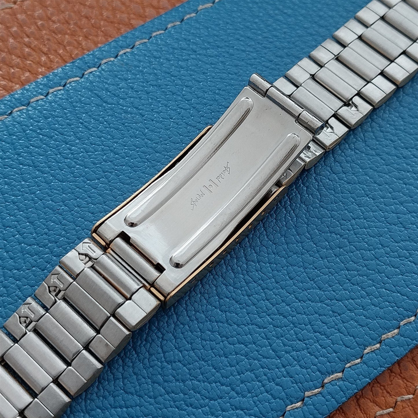 20mm Gold-Tone President Curved & Straight End Speidel Hirsch Unused Watch Band