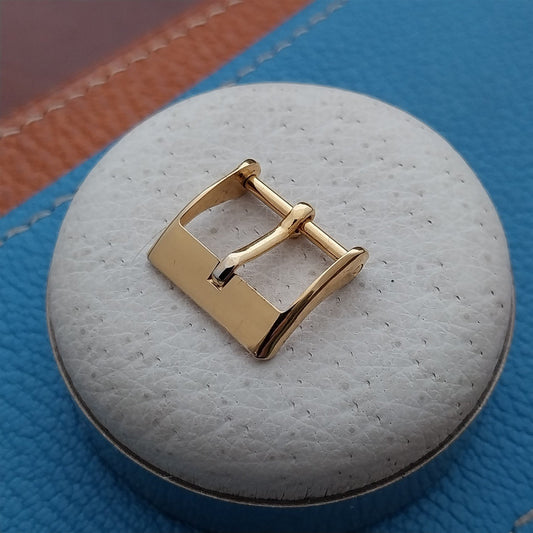 Vintage 14mm Yellow Gold-Tone Unused NOS Watch Strap Buckle
