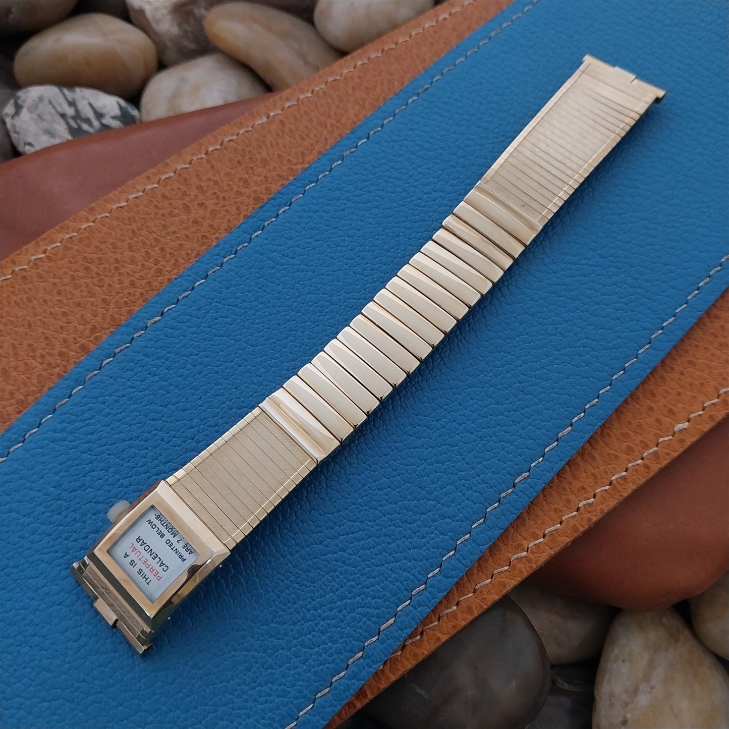 19mm 18mm JB Champion 10k Gold-Filled Calendar Unused 1960s Vintage Watch Band