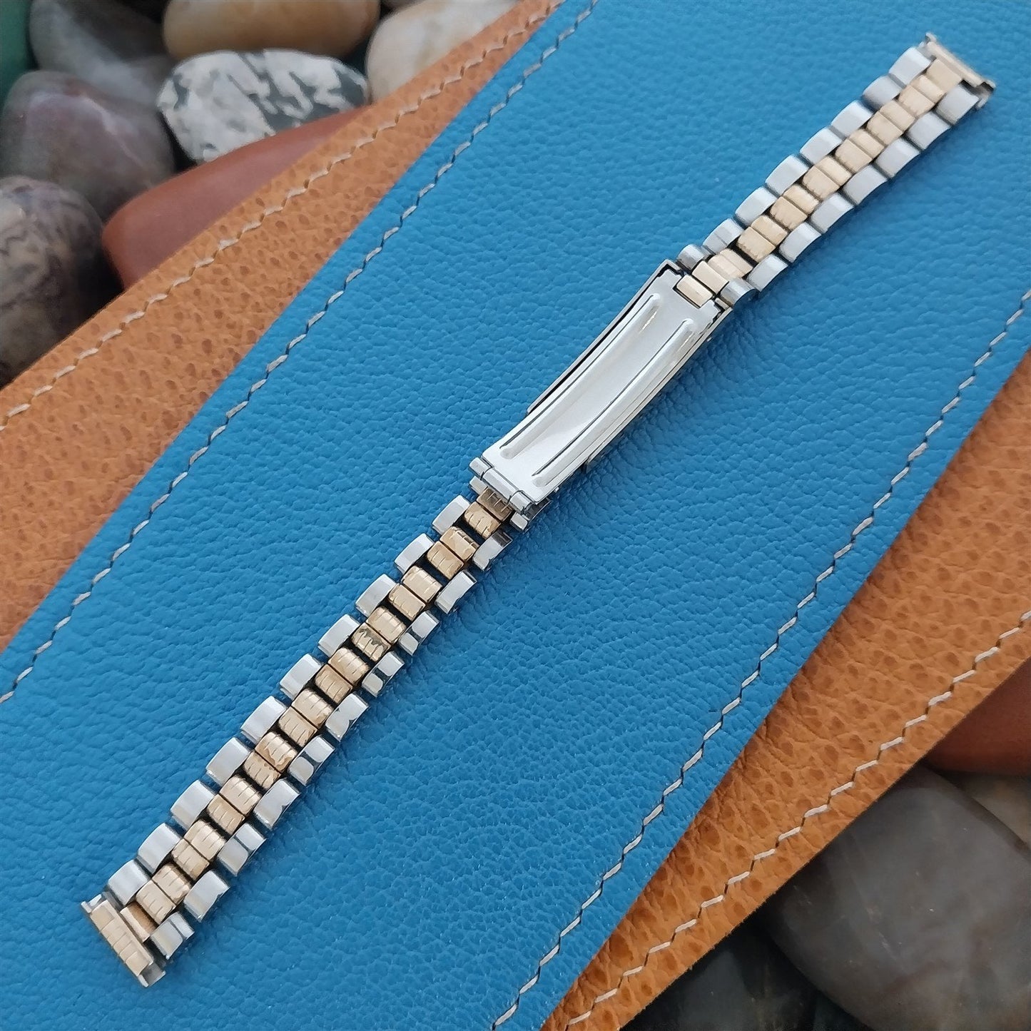 12mm Gold-Filled & Stainless Steel Ladies Baldwin Unused Vintage Watch Band