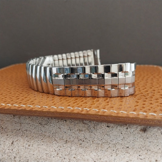 Flared 5/8" Stainless Steel Stretch Classic 1970s Unused nos Vintage Watch Band