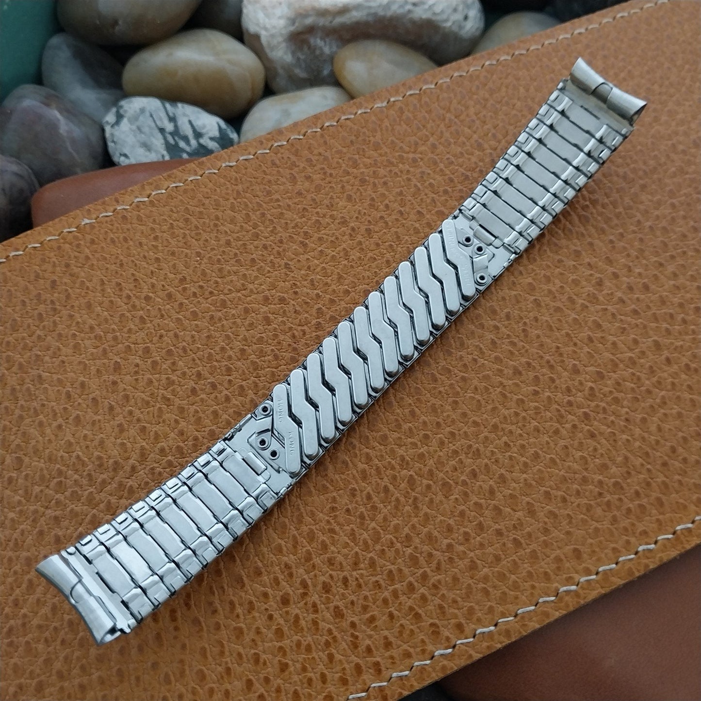 Flared 5/8" Stainless Steel Stretch Classic 1970s Unused nos Vintage Watch Band