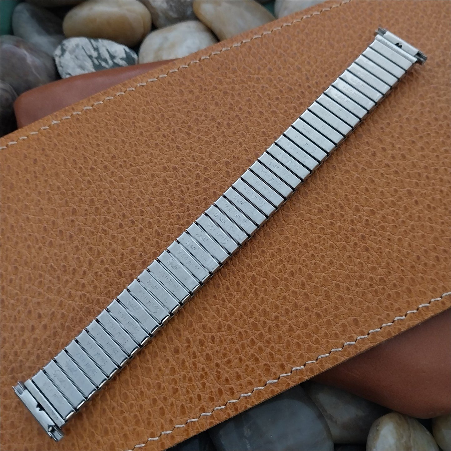 18mm 19mm Speidel Valencia Stainless Steel nos unused 1970s Vintage Watch Band