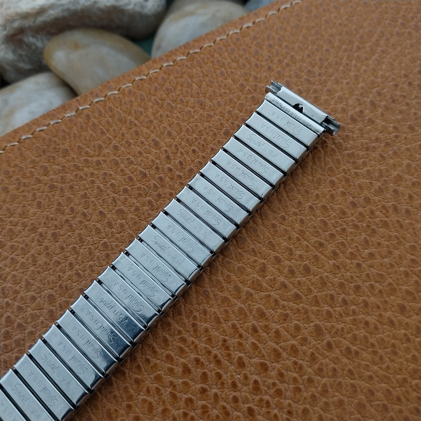 18mm 19mm Speidel Valencia Stainless Steel nos unused 1970s Vintage Watch Band