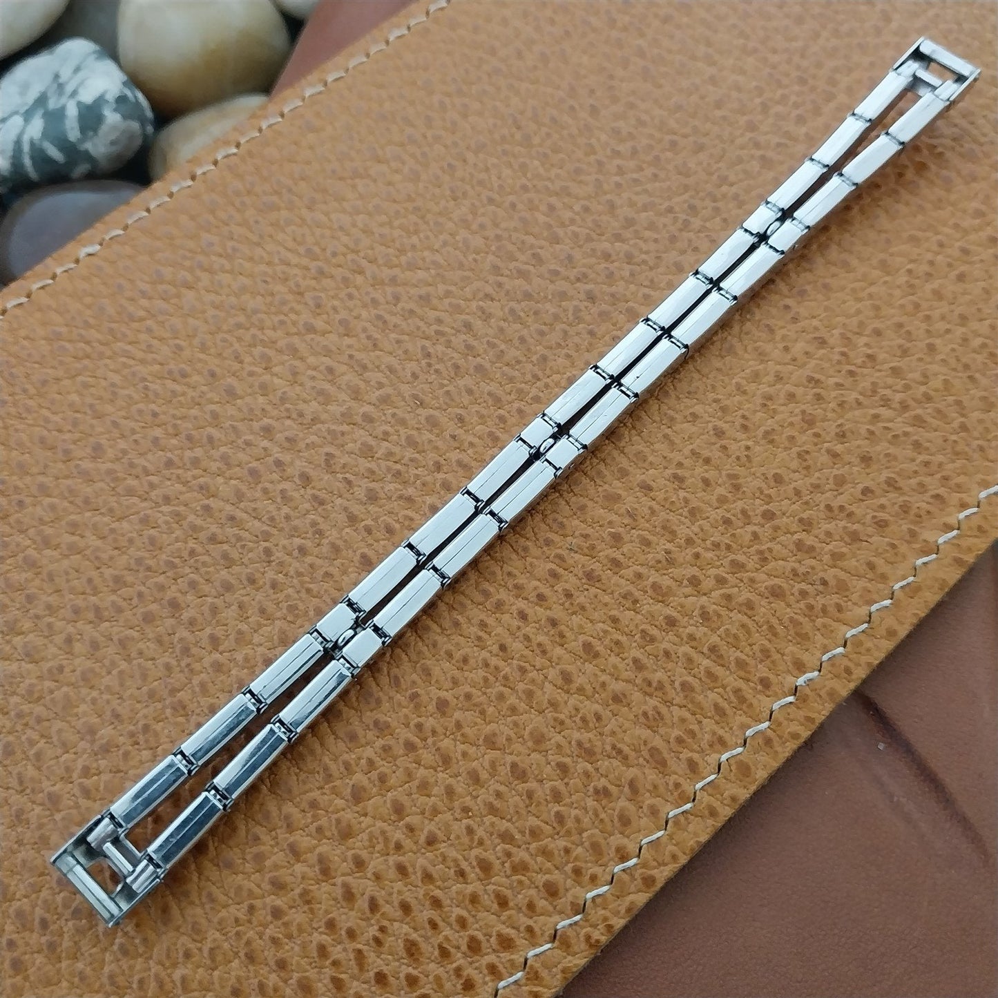 Vintage 1950s Ladies 12k White Gold-Filled Gemex Unused Cocktail Watch Band