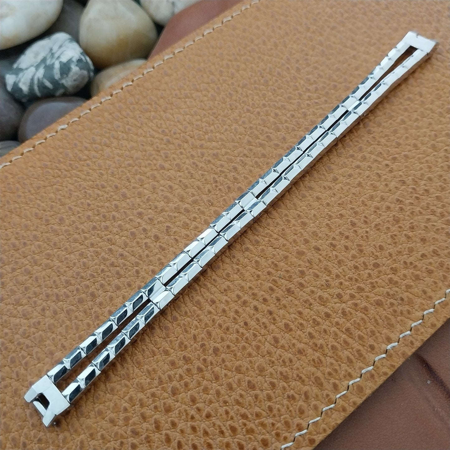 Vintage 1950s Ladies 12k White Gold-Filled Gemex Unused Cocktail Watch Band